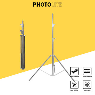 Chân đèn inox flash/led studio cao 2m8 chất lượng tốt