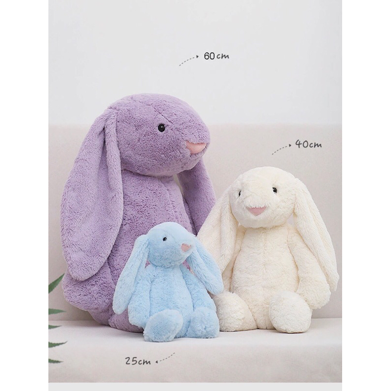 Thỏ bông lông mềm thêu tên cho bé theo yêu cầu, Món quà ý nghĩa, thỏ jellycat thêu tên