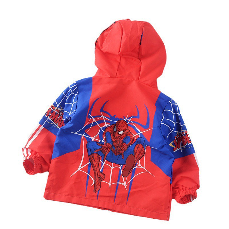 Áo gió bé trai, áo khoác gió siêu nhân có đèn và mũ có mắt kính hàng cao cấp cho bé Xu Xu Kids