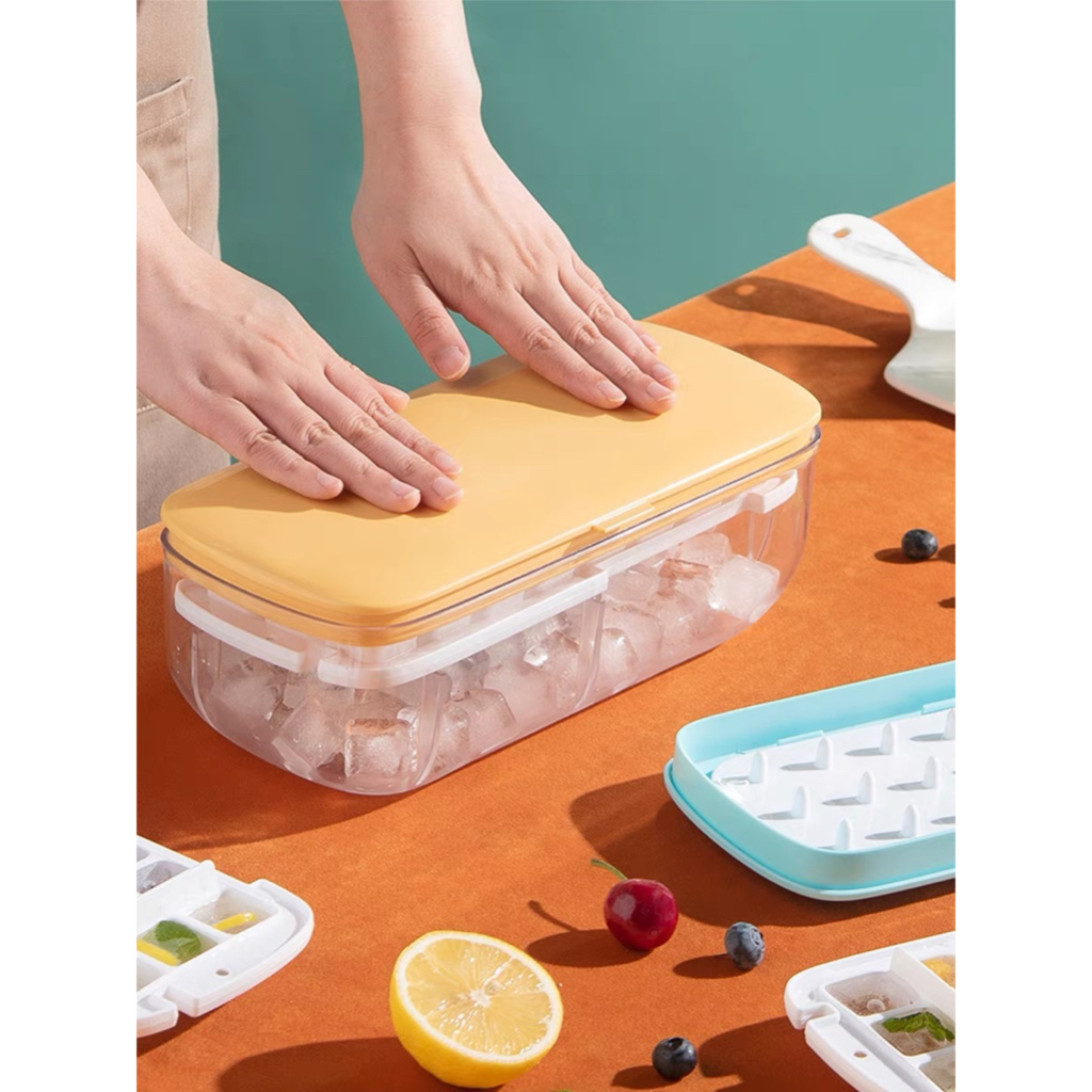 🔥FREESHIP🔥 Khay Làm Đá 48 Viên Có Nắp Đậy , Kèm Hộp Đựng Tiện Lợi - Khuôn Làm Đá Đa Năng