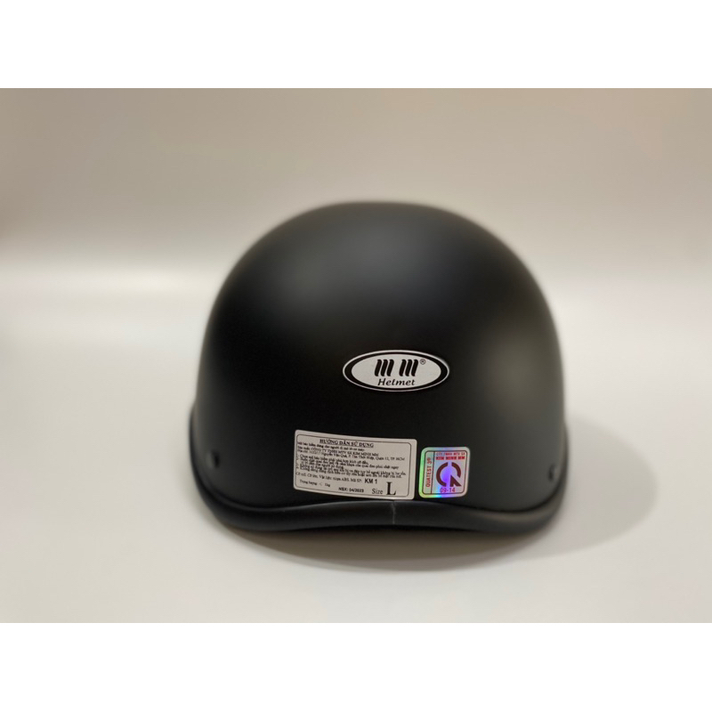 MŨ BẢO HIỂM MM KM1 LOGO  MÀU ĐEN NHÁM SIÊU ĐẸP