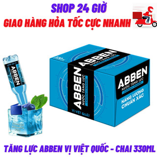 Nước tăng lực abben việt quất 1 thùng 24 chai 330 ml