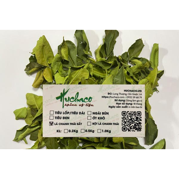 LÁ CHANH THÁI KHÔ LÁ CHÚC LÁ CHANH SỐ 8 KHÔ  HIỆU HUCHACO