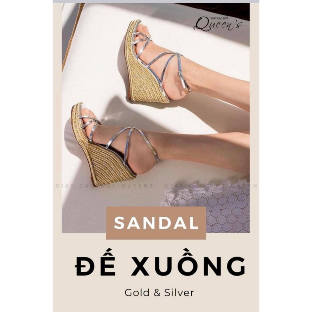 GIÀY ĐẾ XUỒNG CỐI CAO CẤP MÀU BẠC, CAO 8CM VÀ 10CM