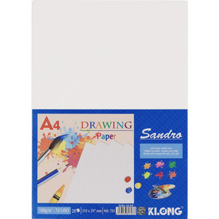 Giấy vẽ A4 (tập 20 tờ) Klong vẽ màu chì,màu nước -  MS: 703