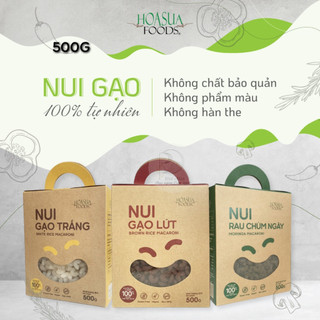 Nui gạo trắng/ gạo lứt/ rau chùm ngây Hoa Sữa 500g
