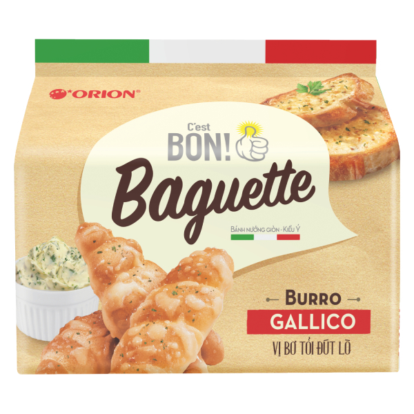 BON BÁNH MÌ BAGUETTE VỊ BƠ TỎI ĐÚT LÒ 150G BÁNH ĂN SÁNG GỒM 5 GÓI BÁNH