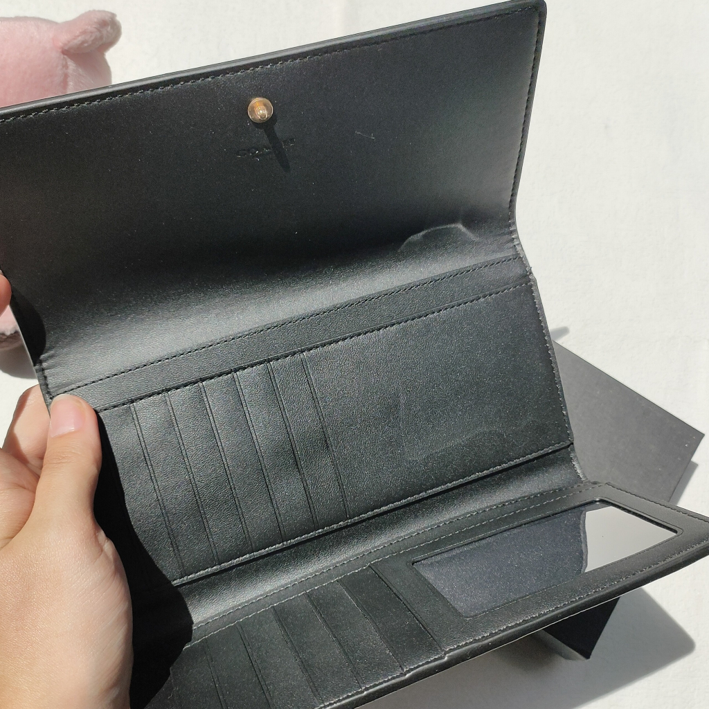 Ví Coach dài gập trơn - monogram