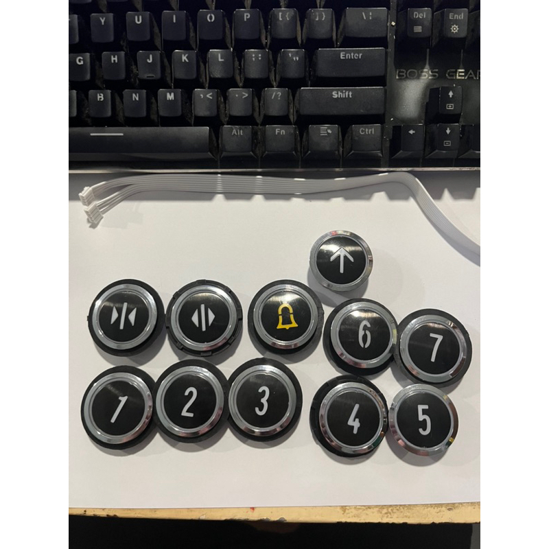 ❤️🌈Nút Bấm Tròn Thang Máy LED Đỏ Phi 32,8mm