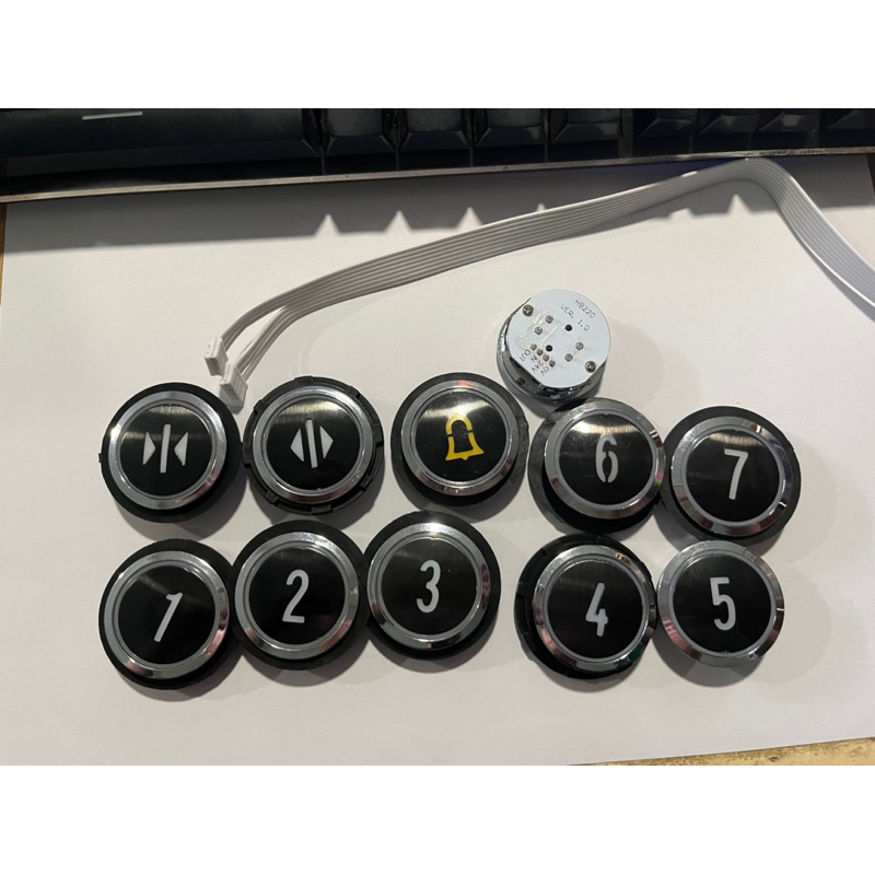 ❤️🌈Nút Bấm Tròn Thang Máy LED Đỏ Phi 32,8mm