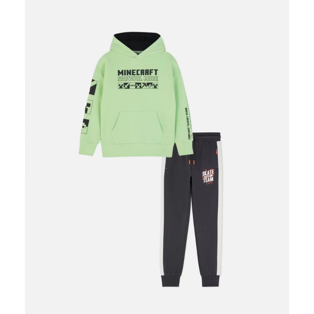 Bộ nỉ Pri.mark hoodie xanh Minecraft