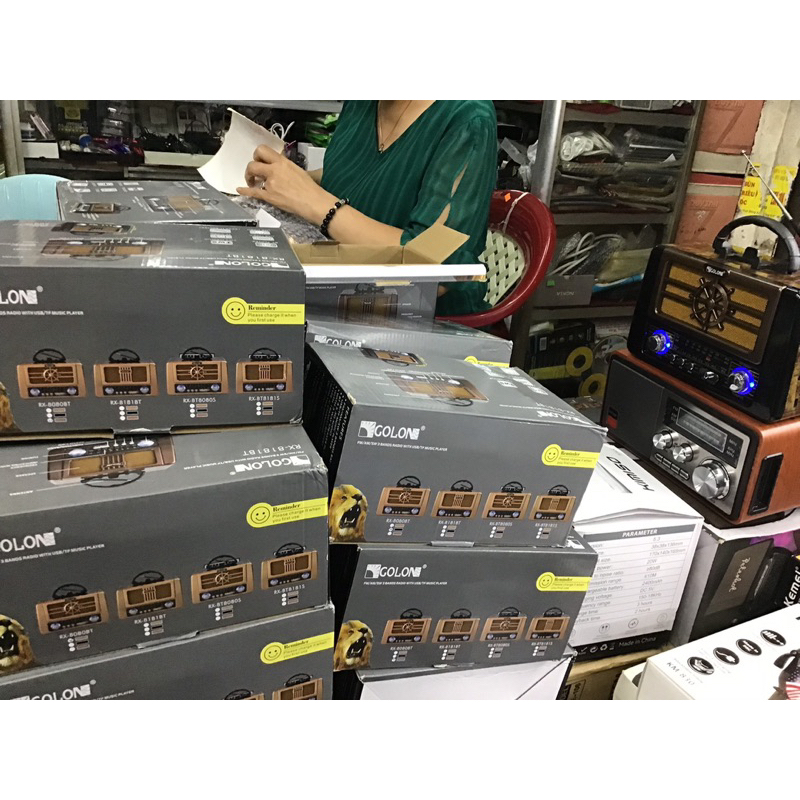 Đài FM RX -8080BT có bluetooth phong cách cổ điển âm thanh to rõ hỗ trợ thẻ nhớ usb-Hàng Chính Hãng