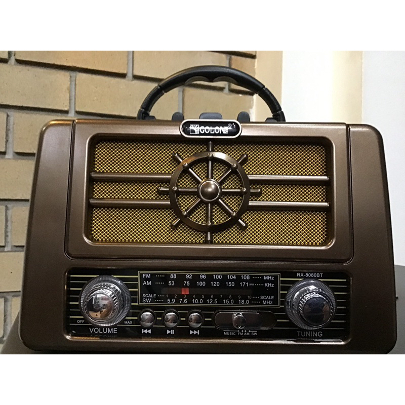 Đài FM RX -8080BT có bluetooth phong cách cổ điển âm thanh to rõ hỗ trợ thẻ nhớ usb-Hàng Chính Hãng