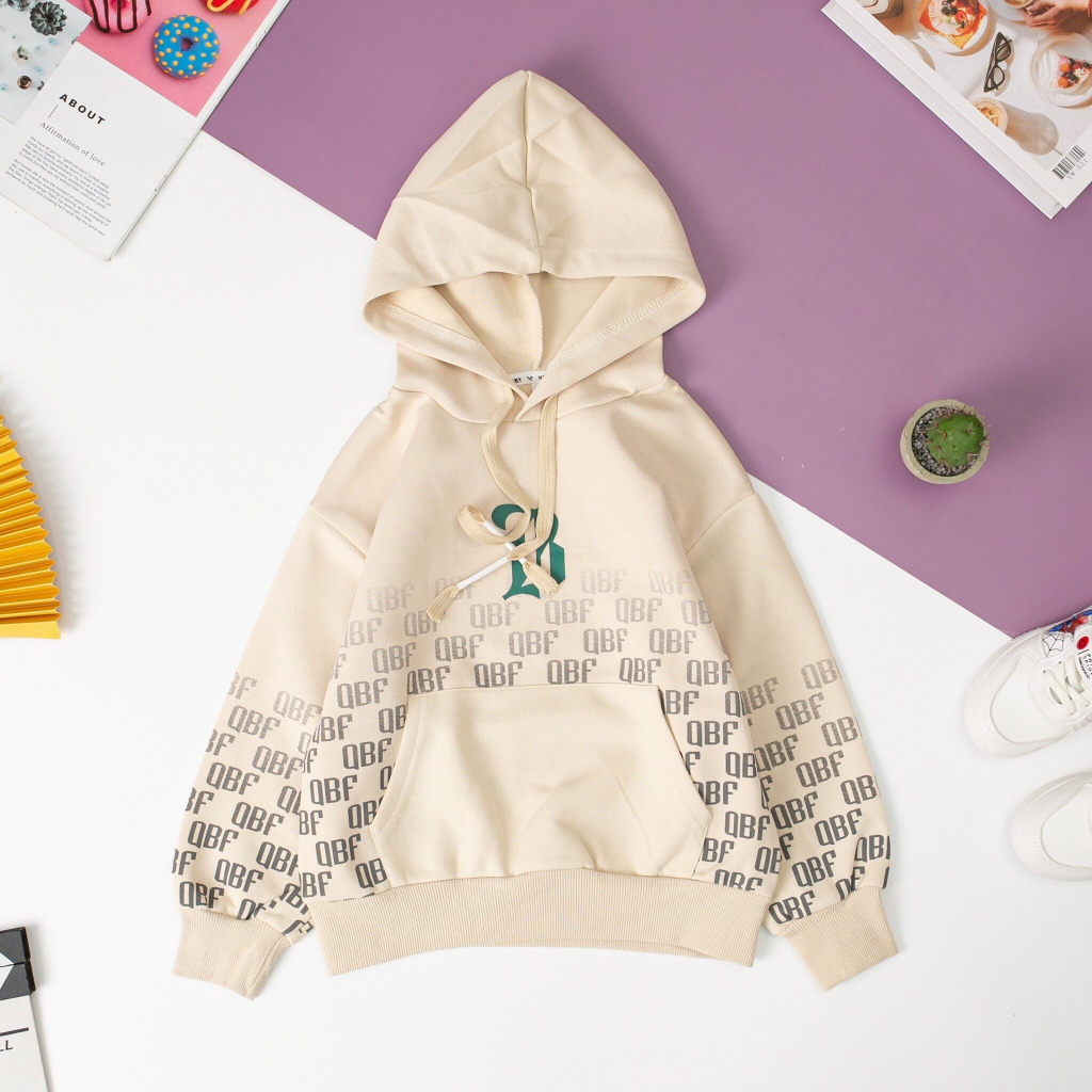 Áo nỉ hoodie có mũ LITIBABY cho bé trai bé gái size 17-33kg