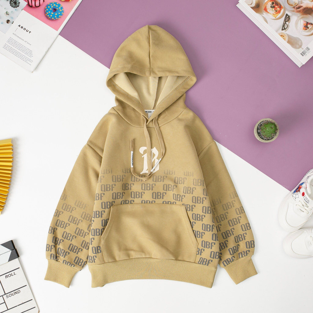 Áo nỉ hoodie có mũ LITIBABY cho bé trai bé gái size 17-33kg