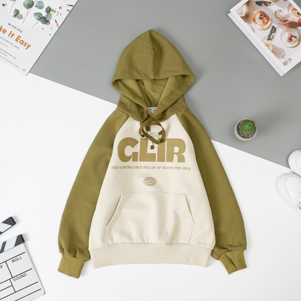 Áo nỉ hoodie có mũ LITIBABY cho bé trai bé gái size 17-33kg