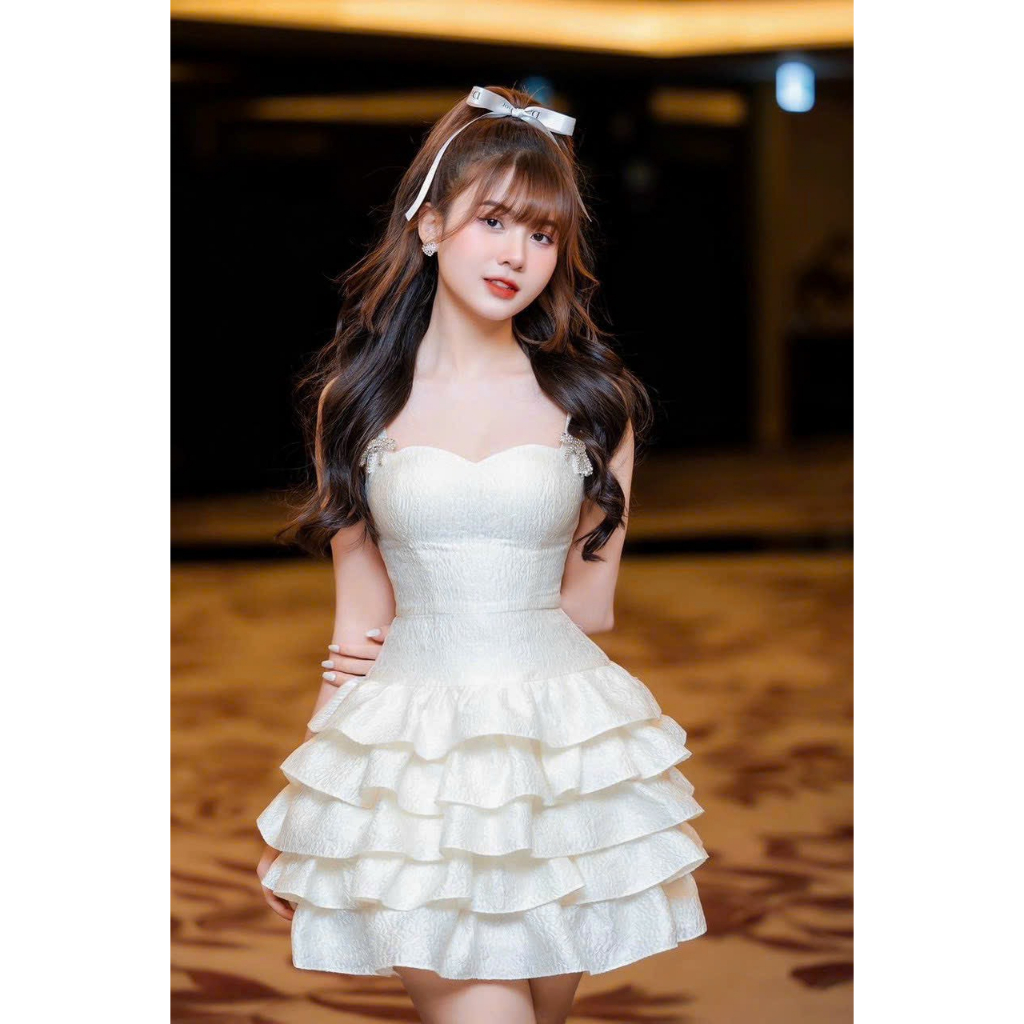 Đầm xốp 2s 5 tầng có lót quần dày dặn siêu đẹp