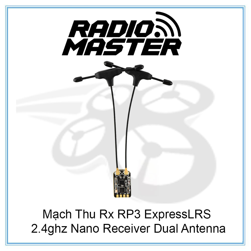 Mạch Thu Rx Radiomaster RP3 ExpressLRS 2.4ghz Nano Receiver Dual Antenna Chính hãng