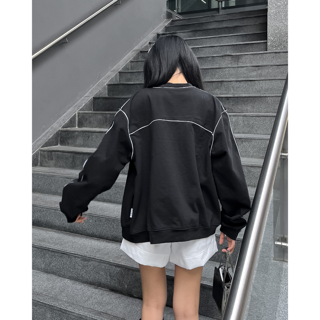 - Áo Khoác Cardigan Nỉ Cao Cấp Viền Lai, Thêu Logo Sketch Cardigan Madmind - Màu Trắng / Đen / Be