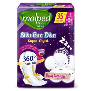 Băng vệ sinh mới Molped bông Organic tự nhiên ( siêu ban đêm )