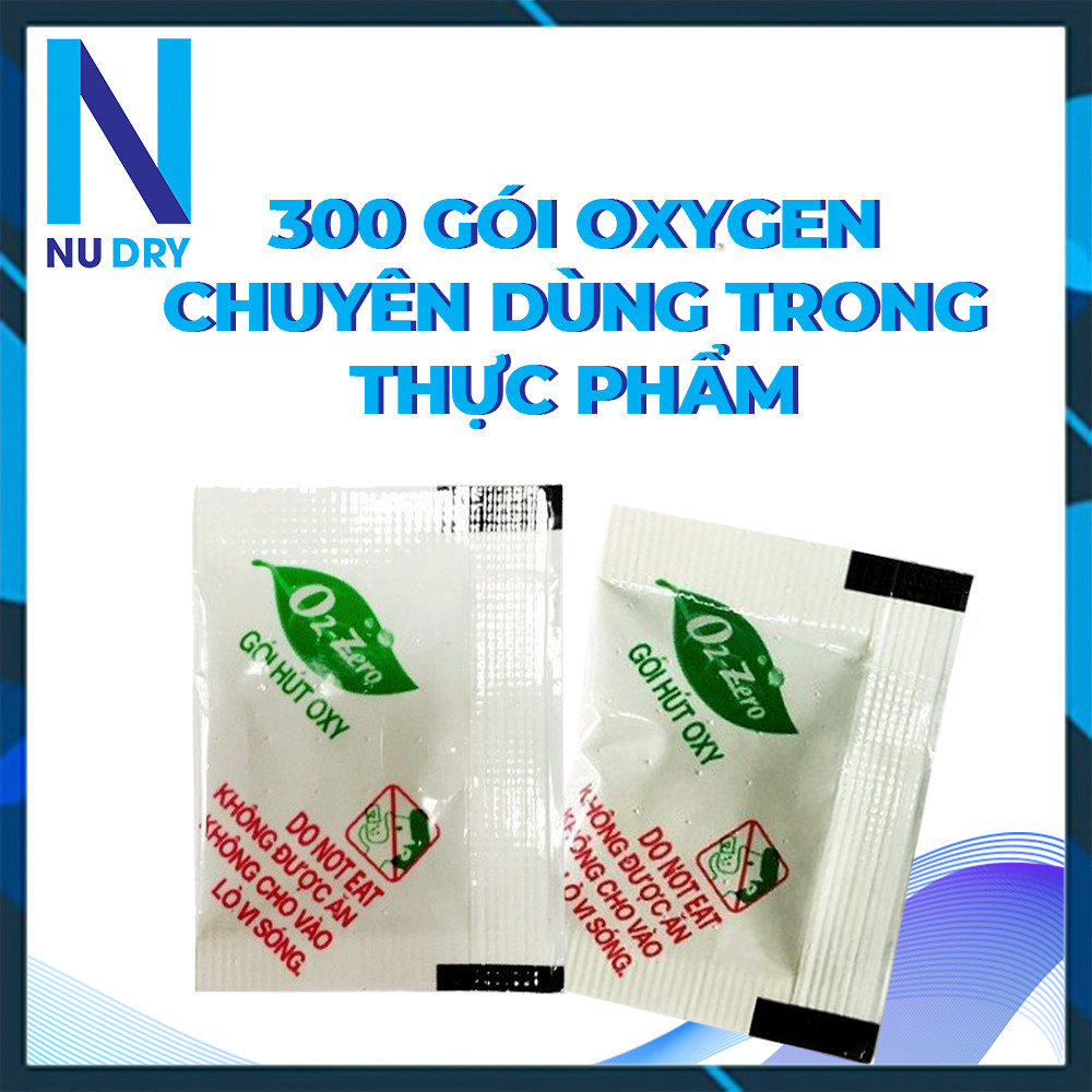 COMBO 300 Gói hút ẩm Oxygen hút ẩm Thực phẩm, dùng cho Bánh Trung Thu,các loại bánh, cá khô, chống ôi thiu NU DRY
