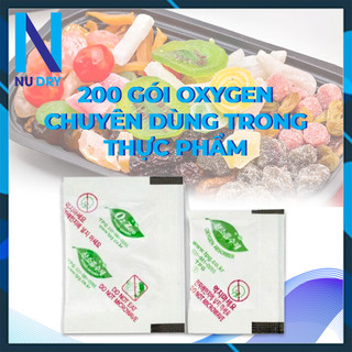 COMBO 200 Gói hút ẩm  Oxygen hút ẩm Thực phẩm, dùng cho Bánh Trung Thu,các loại bánh, cá khô, chống ôi thiu NU DRY