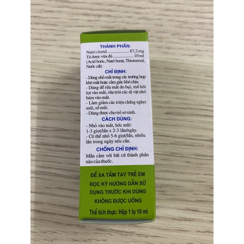 ✅ Nước muối sinh lý 0,9 nhỏ mắt mũi Hải Phòng