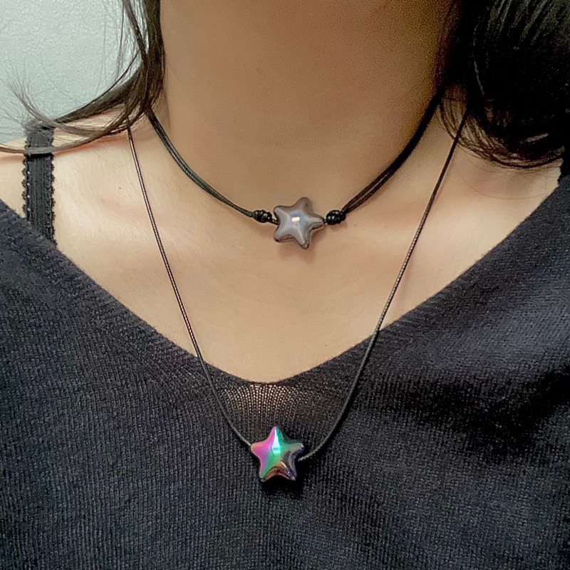 ✩ Vòng cổ dây rút ngôi sao lấp lánh ★ Dây chuyền Ciwu ✿