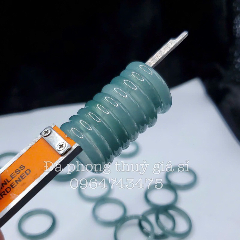 Nhẫn đá Lam ngọc chất lên băng và trong siêu Vip không xử lý hàng loại type A siêu đẹp mịn kèm hộp gấm cao cấp