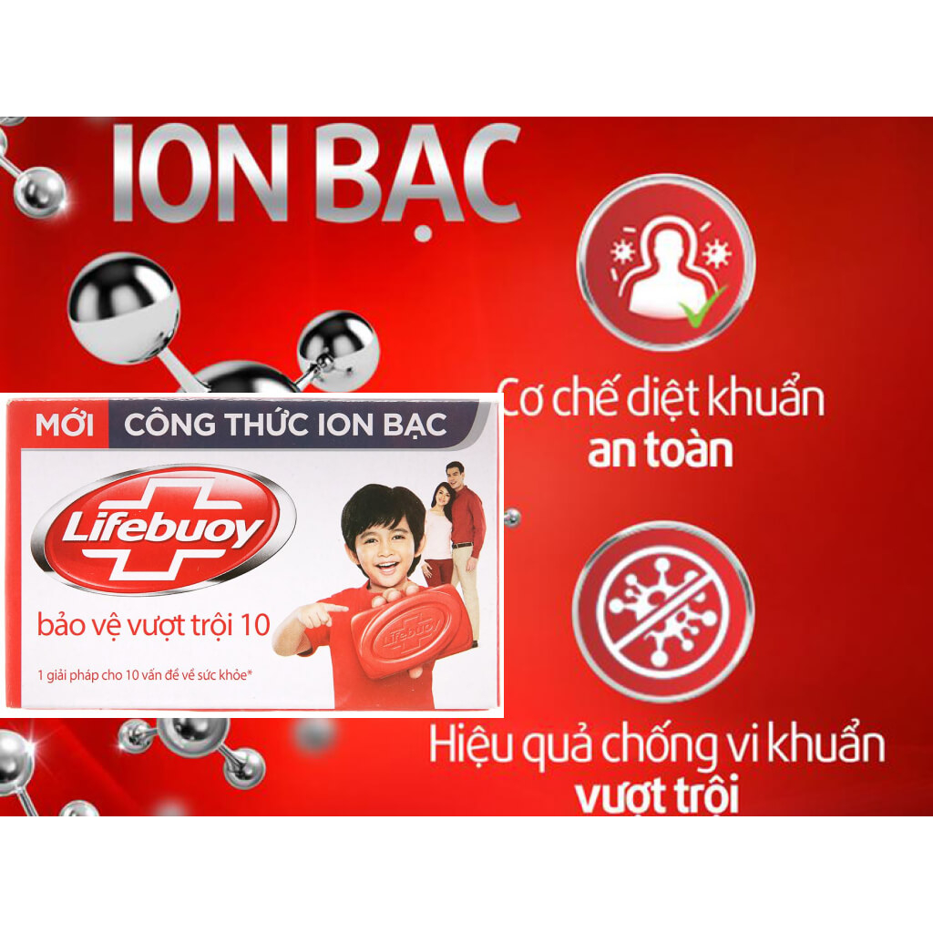 Xà bông cục Lifebuoy bảo vệ vượt trội 125g
