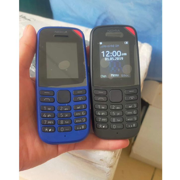 Điện Thoại Nokia 1O5 Bản 2O17, 2O19 - 1 Sim or 2 Sim Được Chọn Phụ Kiện Pin Sạc