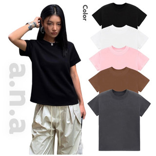 Áo Baby Tee Nữ ANA Chất Cotton Mềm Mịn 100% Form Ôm Tay Ngắn Basic Co Giãn Thoáng Mát CinZy SG