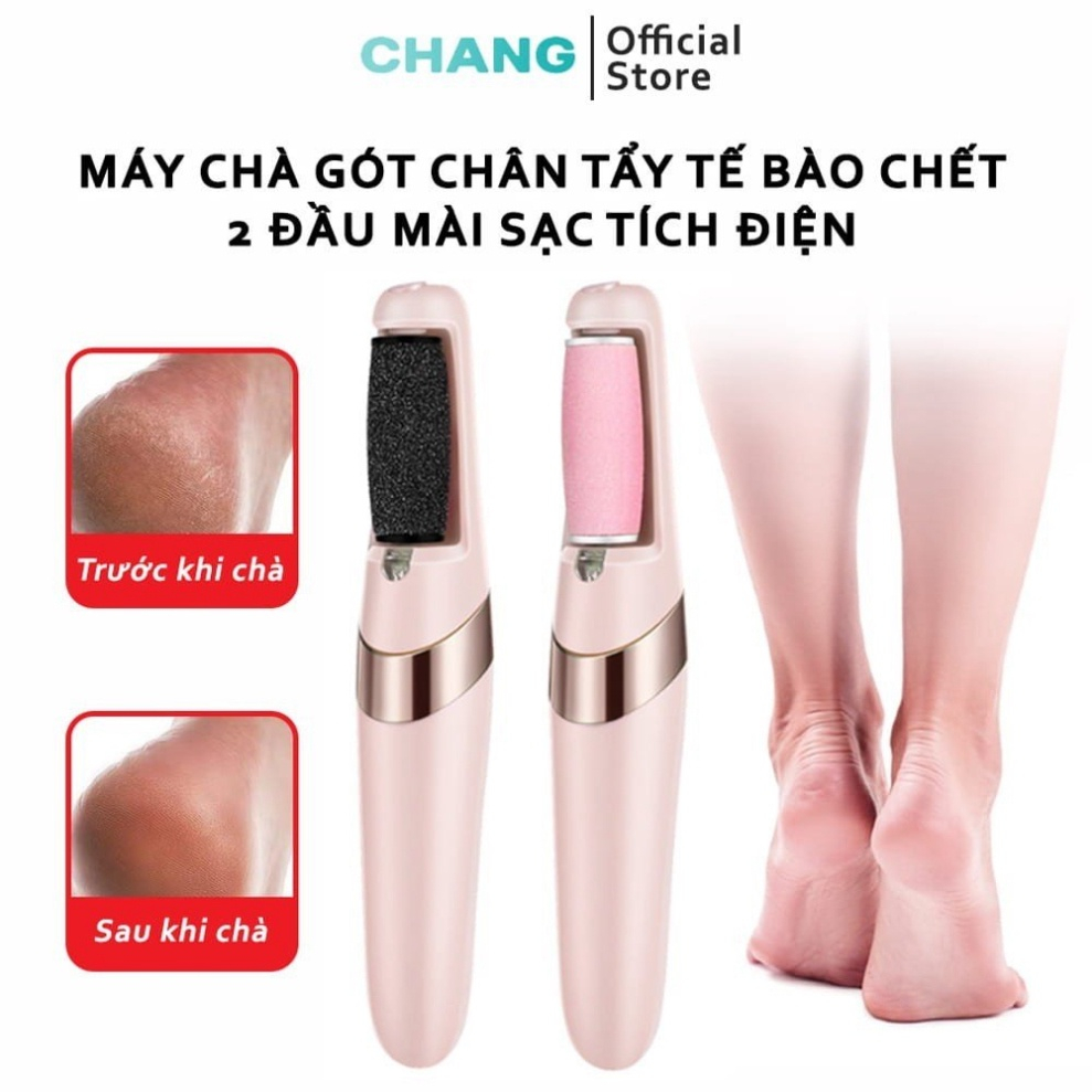 Máy Chà Gót Chân Tự Động, Tẩy Tế Bào Chết Tại Nhà Sạc Pin Tích Điện 2 Đầu Mài CG1