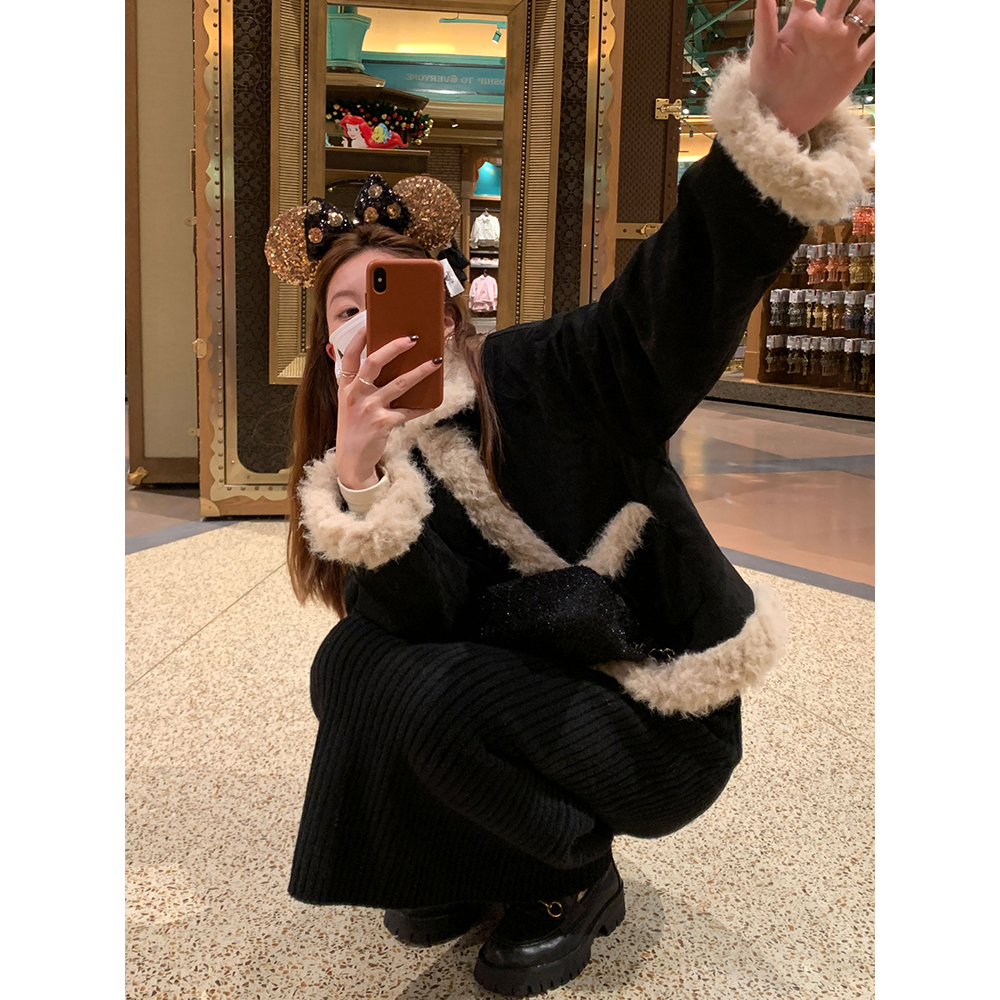 Áo khoác lông cừu - Áo khoác nhung viền lông cừu siêu ấm cho mùa đông hit hot nhất 2023 dandan_1314