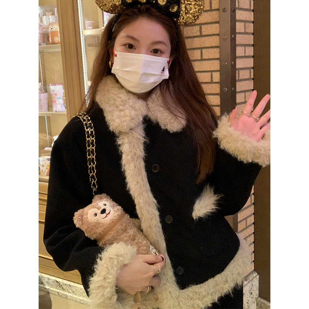 Áo khoác lông cừu - Áo khoác nhung viền lông cừu siêu ấm cho mùa đông hit hot nhất 2023 dandan_1314