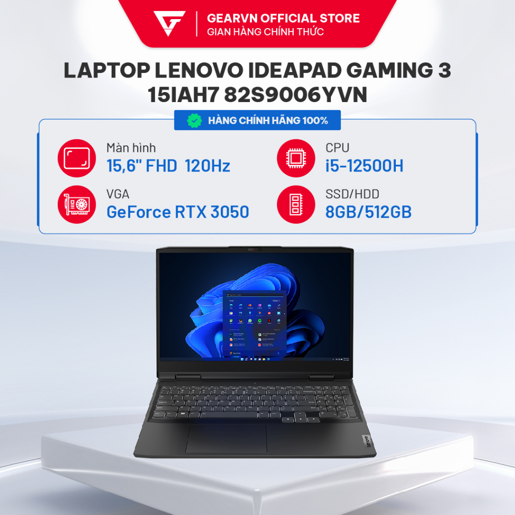 Laptop Lenovo Ideapad Gaming 3 15IAH7 82S9006YVN | BigBuy360 - bigbuy360.vn