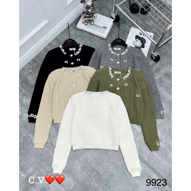 Áo cardigan dài tay đính ngọc QCL1