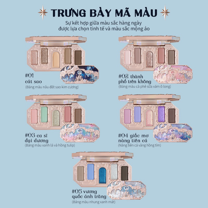 BẢNG MẮT FLOWER KNOWS MERMAID MOOLIGHT SẴN 01,2