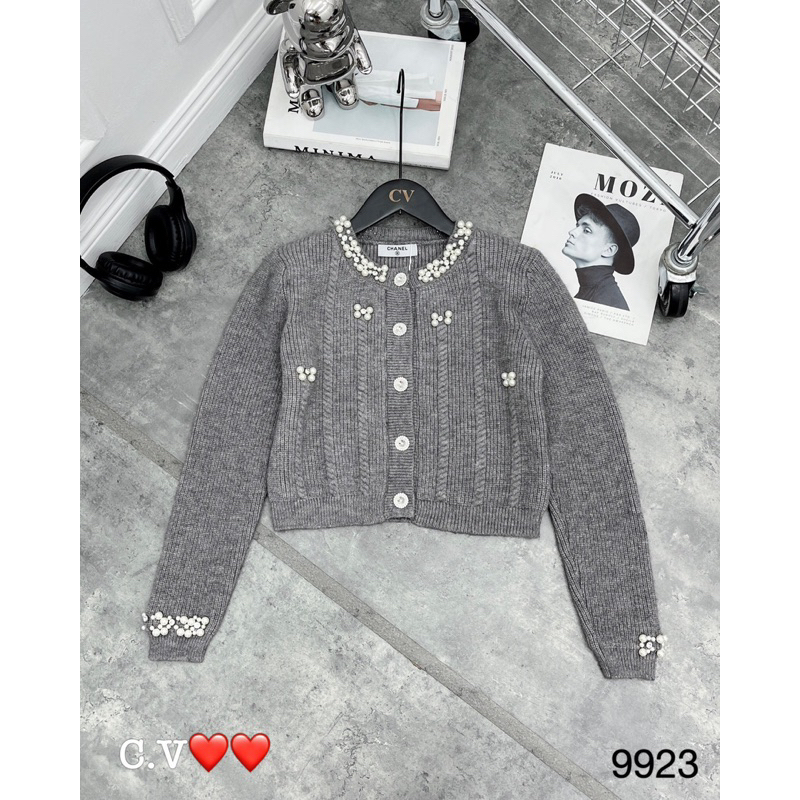 Áo cardigan dài tay đính ngọc QCL1
