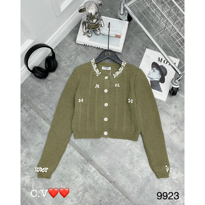 Áo cardigan dài tay đính ngọc QCL1