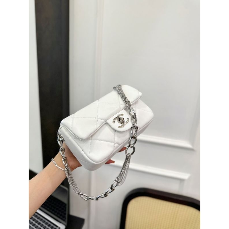 Túi kẹp nách classic xích to dáng mới sang chảnh 22cm