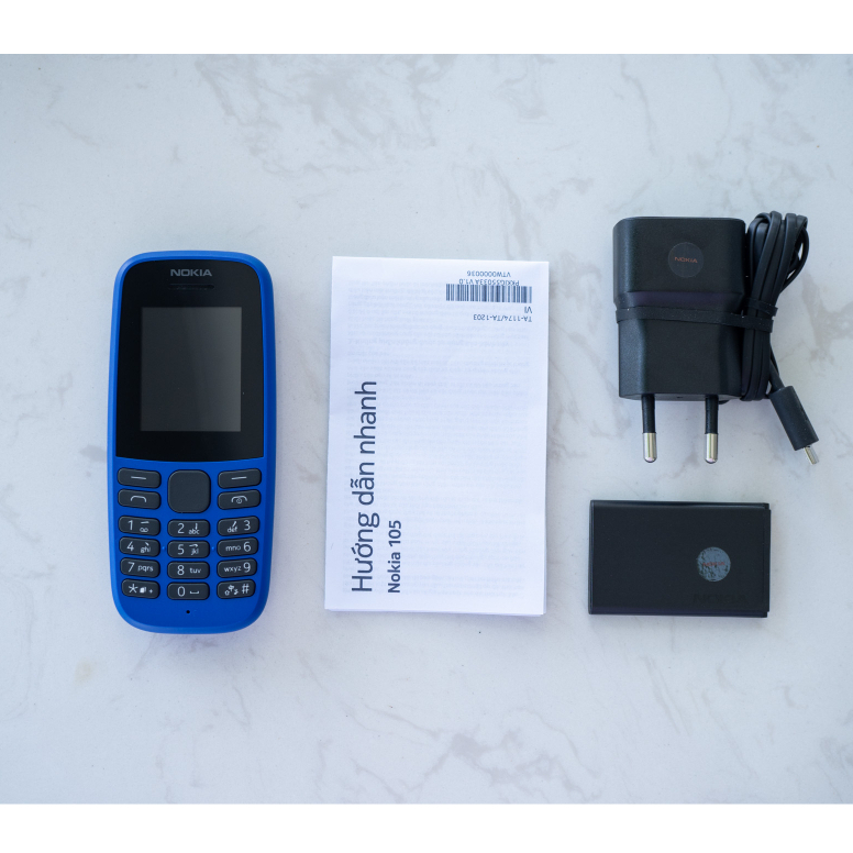 Điện Thoại Nghe Gọi Nokia 1O5 (2O19) 2 Sim - Hàng Mới Fulbox Loa To Sóng Khỏe