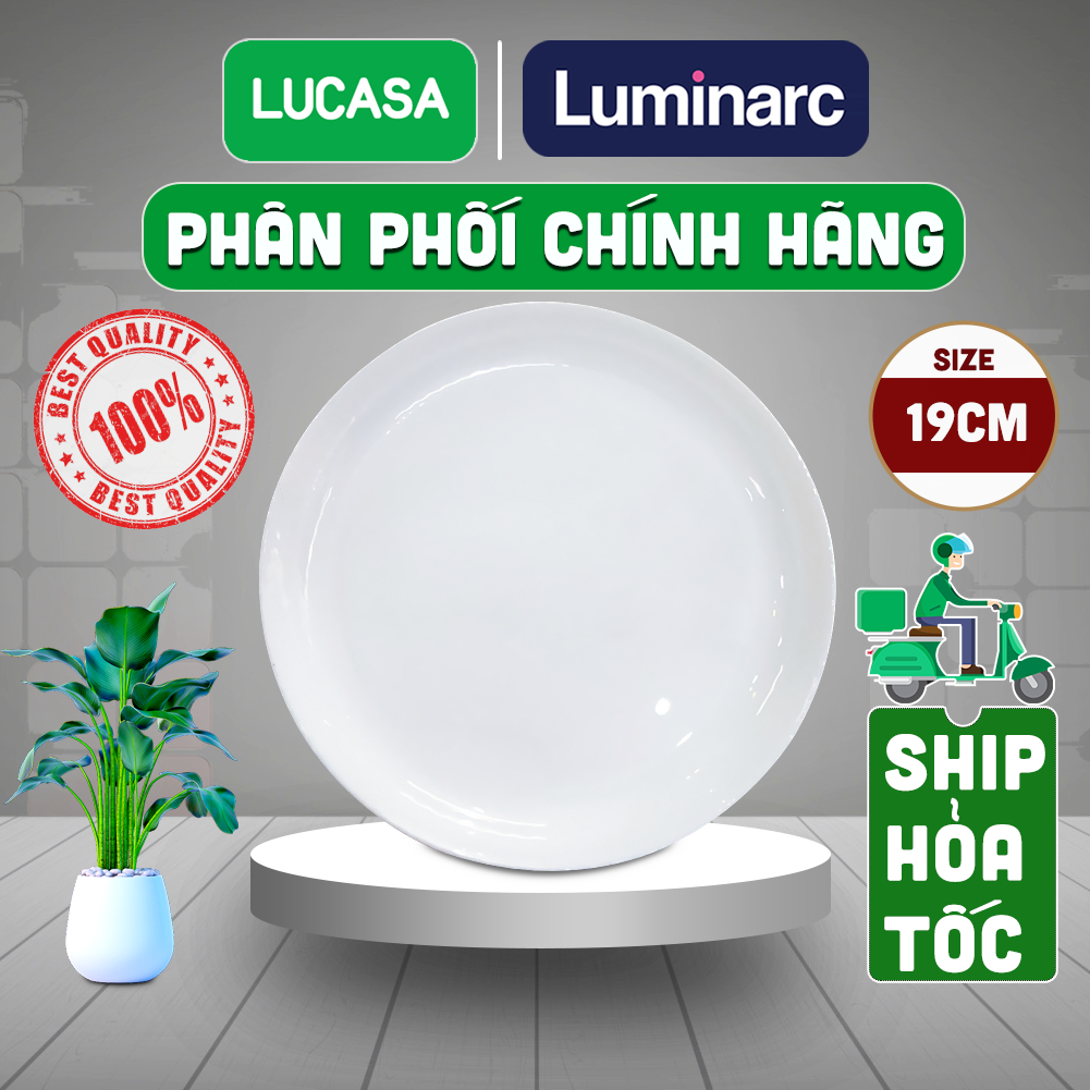 Đĩa Thủy Tinh Cường Lực Luminarc Diwali Lines 19cm - L1669 | Phân Phối Chính Hãng