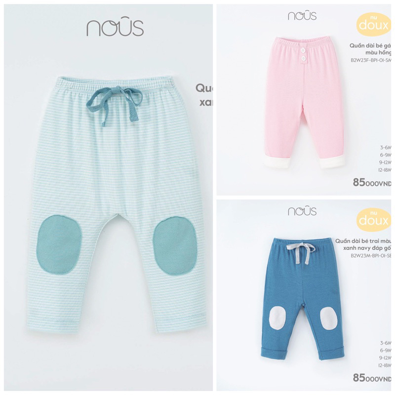 - Quần dài cho bé trai bé gái nous BST thu đông 2023