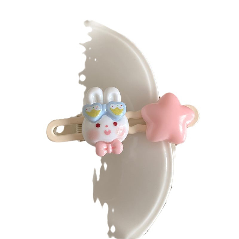Kẹp Tóc Mái Hình Gấu Sao Vàng Thỏ Sao Hồng Đáng Yêu Dành Cho Nữ