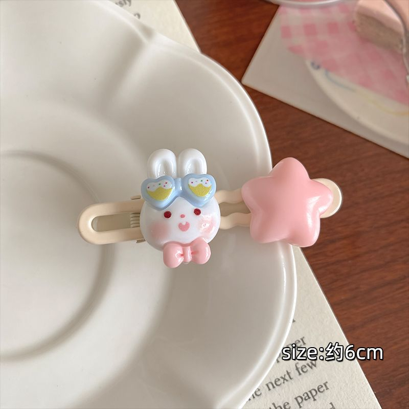 Kẹp Tóc Mái Hình Gấu Sao Vàng Thỏ Sao Hồng Đáng Yêu Dành Cho Nữ