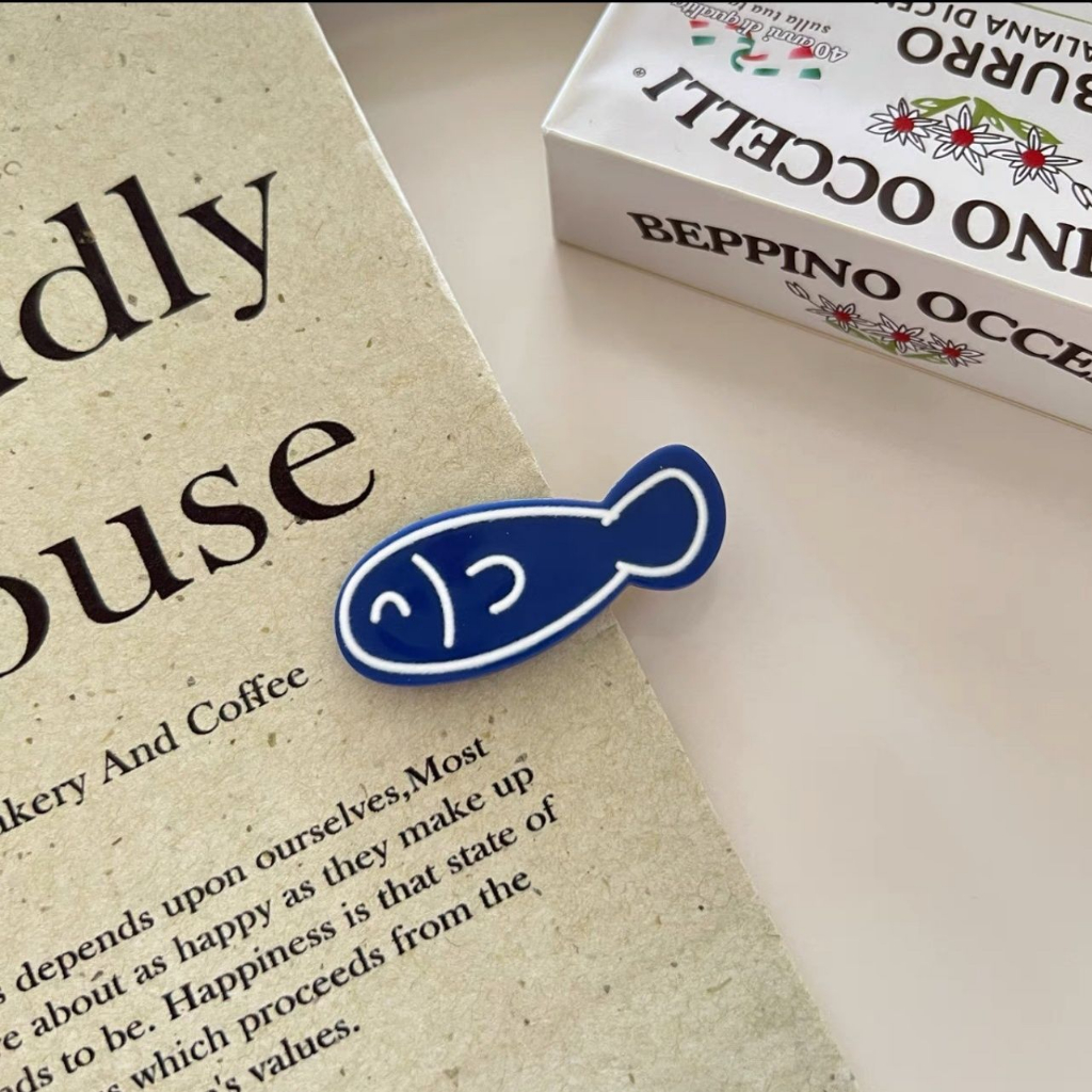 Kẹp Tóc Hình Xương Cá Nhỏ Dễ Thương Sáng Tạo Phong Cách Niche Ngọt Ngào