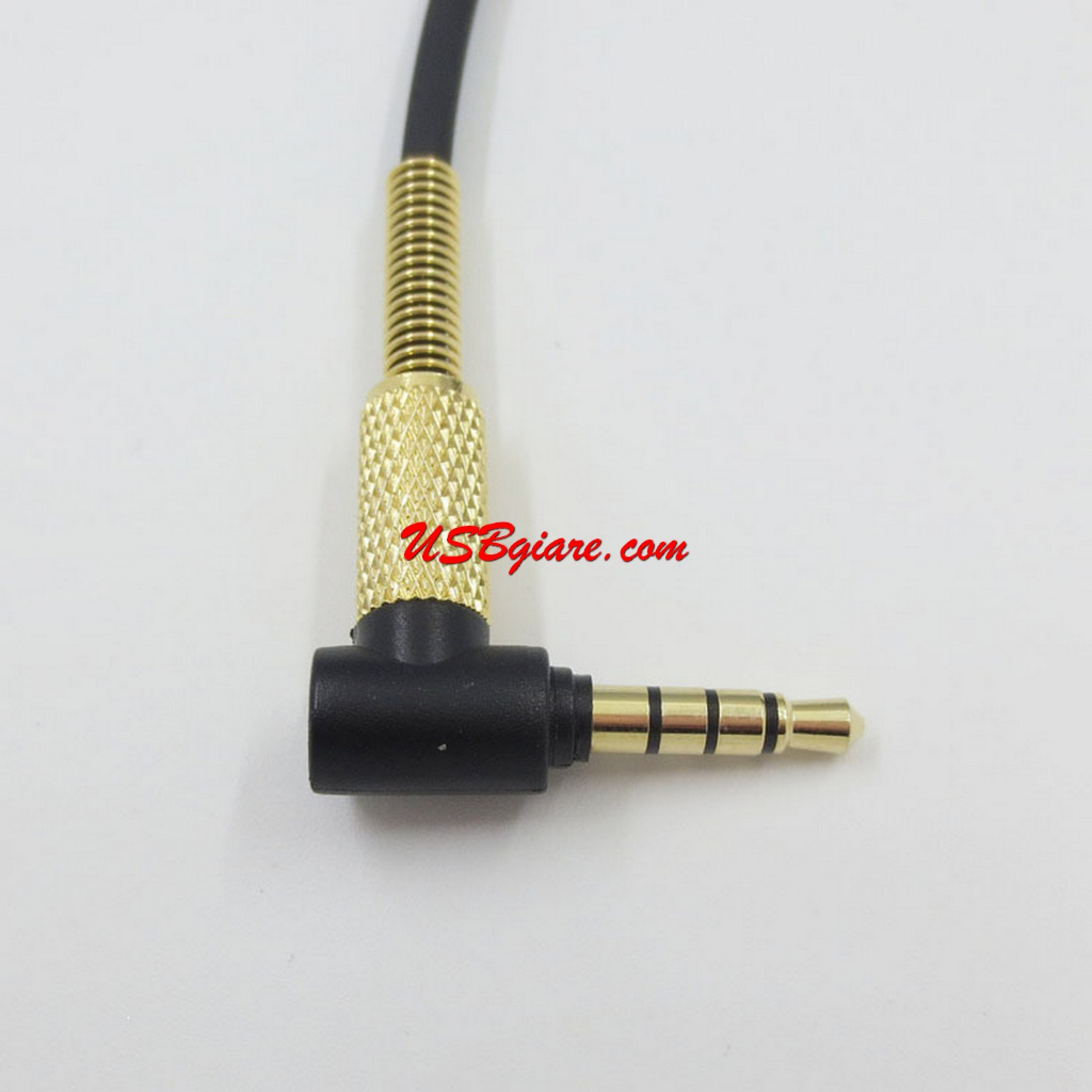 Dây cáp âm thanh jack 3.5mm cho tai nghe bluetooth Marshall Major II Monitor có chỉnh âm lượng, dạng xoắn lò xo hàng đẹp