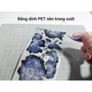 Băng dính PET nền trong trang trí tranh cát chảy, washi tape