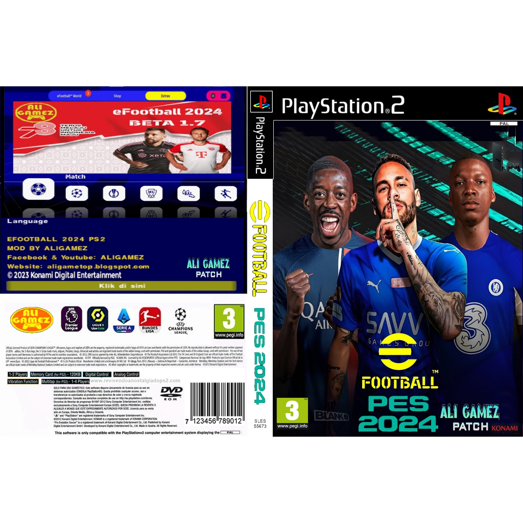 Đĩa game PS2, PES efootball 2024